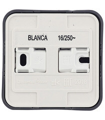 Розетка Systeme Electric Blanca накладная антрацит со шторками (BLNRA011116) - фото 4