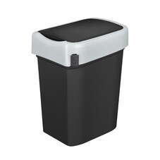 Контейнер для мусора Econova Smart Bin с крышкой 10 л полипропилен черный