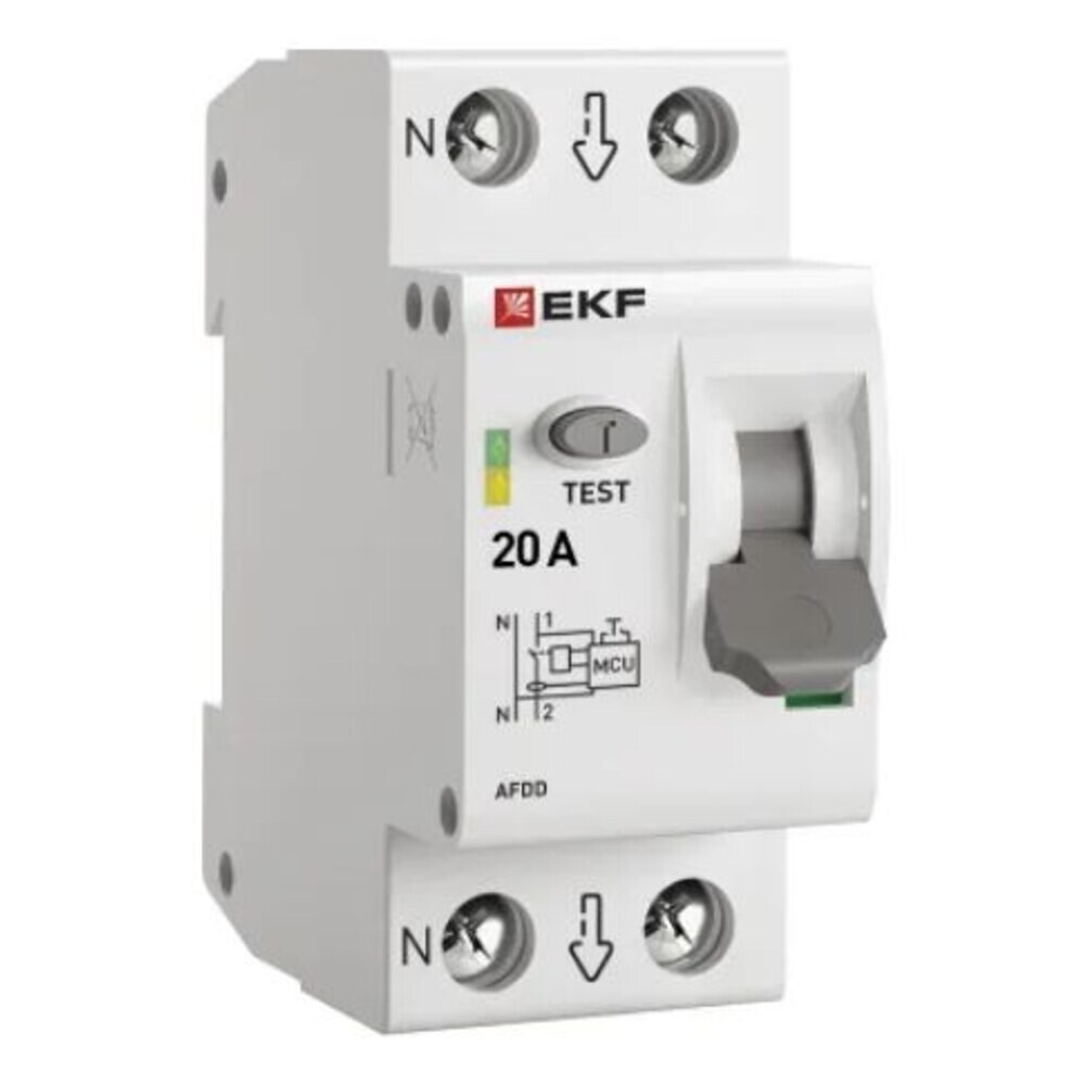 Устройство защиты от дугового пробоя EKF (УЗДП) 1P+N 20А PROxima afdd-2-20-pro