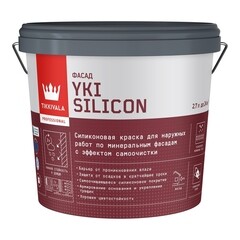 Краска фасадная Tikkivala Yki Silicon силиконовая база А белая 2,7 л