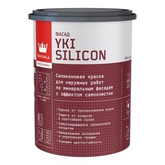 Краска фасадная Tikkivala Yki Silicon силиконовая база А белая 0,9 л