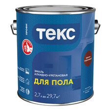 Эмаль алкидно-уретановая Текс Профи для полов красно-коричневая глянцевая 2,7 л