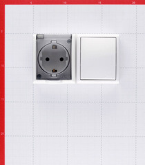 Блок выключатель и розетка Simon 15 Aqua одноклавишный накладной белый (1594511-030) - фото 5