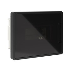 Щит распределительный встраиваемый DKC Frame ЩРВ-П пластиковый IP40 224х181х100 мм 8 модулей черная дверь (F08B1BDDIY)