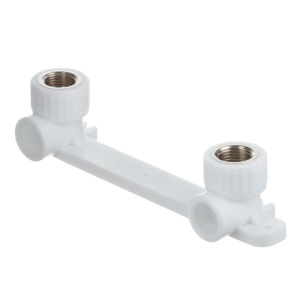 Водорозетка полипропиленовая Valfex двойная 20 мм х 1/2 ВР(г) на планке (10124020П)