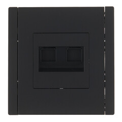 Розетка компьютерная IEK Forte&Piano FP133 встраиваемая черная 2хRJ45 (FP-K20-1-K02)