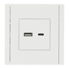 Розетка IEK Forte&Piano FP251 встраиваемая белая без заземления с USB-A/ Type-C (FP-U22-018-K01)