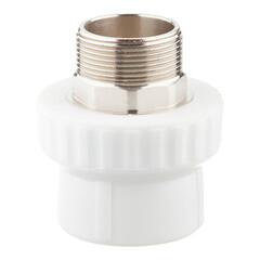 Муфта полипропиленовая Valfex 50 мм х 1 1/2 НР(ш) под ключ (10135050П) - фото 1