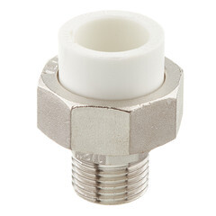 Муфта полипропиленовая Valtec разъемная (американка) 20 мм х 1/2 НР(ш) (VTp.761.0.02004) - фото 3