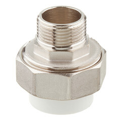 Муфта полипропиленовая Valtec разъемная (американка) 25 мм х 3/4 НР(ш) (VTp.761.0.02505) - фото 1