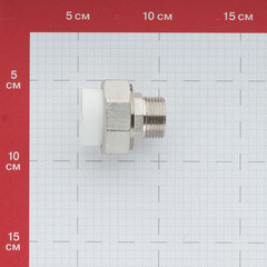 Муфта полипропиленовая Valtec разъемная (американка) 25 мм х 3/4 НР(ш) (VTp.761.0.02505) - фото 2