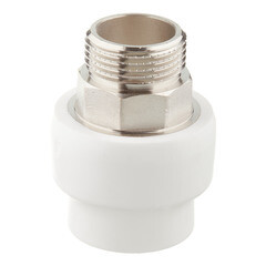 Муфта полипропиленовая Valtec 32 мм х 1 НР(ш) под ключ (VTp.707.0.03206) - фото 1