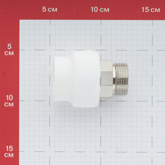 Муфта полипропиленовая Valtec 32 мм х 1 НР(ш) под ключ (VTp.707.0.03206) - фото 2