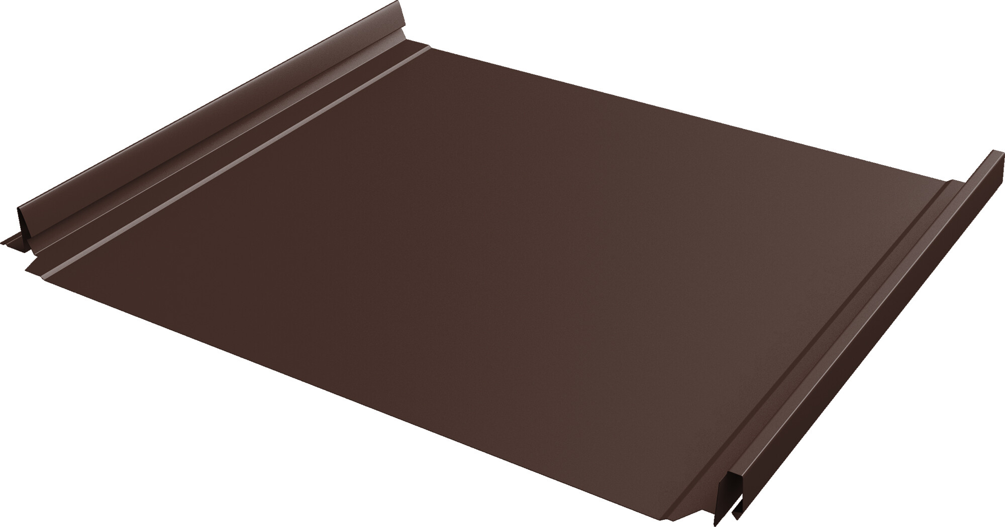 Кликфальц 0,45 мм Grand Line Pro с пленкой на замках коричневый RAL 8017 drap TwinColor
