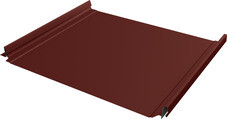 Кликфальц 0,5 мм Grand Line Pro с пленкой на замках оксидно-красный RAL 3009 satin