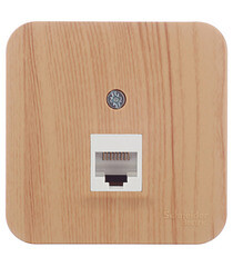 Розетка компьютерная Systeme Electric Blanca накладная ясень RJ45 (BLNIA045005) - фото 1