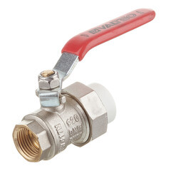 Кран шаровой латунный Valtec 20 мм х 1/2 ВР(г) для полипропиленовых труб с полусгоном (VTp.742.0.02004) - фото 1