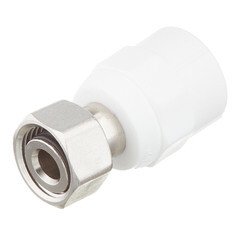 Муфта полипропиленовая Valtec с накидной гайкой 20 мм х 1/2 ЕК под евроконус (VTp.708.K.02004) - фото 1