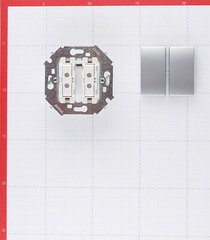 Выключатель Simon 15 двухклавишный встраиваемый алюминий (1591398-033) - фото 4