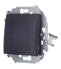 Выключатель Simon 15 одноклавишный встраиваемый графит (1591101-038) - фото 3