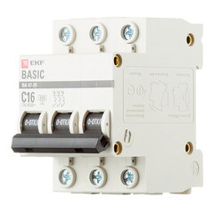 Автоматический выключатель модульный EKF Basic ВА 47-29 3P 16А тип C 4,5 кА 400 В (mcb4729-3-16C) - фото 5