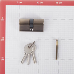 Цилиндр Corsa Deco 60 30х30 мм ключ/ключ античная бронза - фото 4