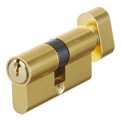 Цилиндр Corsa Deco 60 30х30 мм ключ/вертушка золото