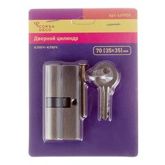 Цилиндр Corsa Deco 70 35х35 мм ключ/ключ античная бронза - фото 3