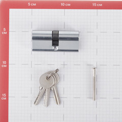 Цилиндр Corsa Deco 70 35х35 мм ключ/ключ матовый никель - фото 4