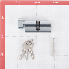 Цилиндр Corsa Deco 70 35х35 мм ключ/вертушка матовый никель - фото 3