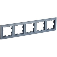 Рамка IEK Brite пятиместная маренго (BR-M52-K35)