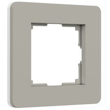 Рамка Werkel Split одноместная дымчатая/белая soft-touch (a067259)