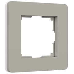 Рамка Werkel Split одноместная дымчатая/белая soft-touch (a067259)