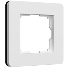 Рамка Werkel Split одноместная белая/черная soft-touch (a067988)