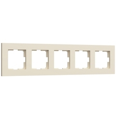 Рамка Werkel Slab пятиместная айвори софт (a067787)