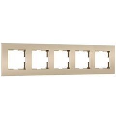Рамка Werkel Slab пятиместная шампань софт (a071629)