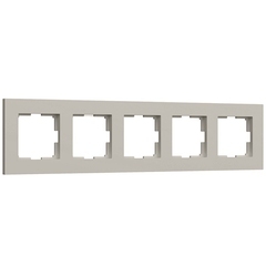 Рамка Werkel Slab пятиместная дымчатая софт (a071630)