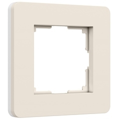 Рамка Werkel Split одноместная айвори/белая soft-touch (a067251)