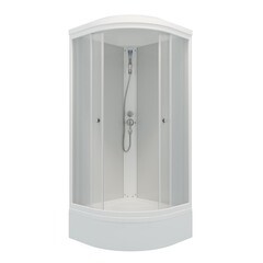 Душевая кабина Triton Ультра 100х100х228 см стекло прозрачное 4 мм со средним поддоном полукруг - фото 6