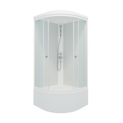 Душевая кабина Triton Ультра 90х90х216 см стекло прозрачное 4 мм с высоким поддоном полукруг - фото 3