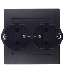 Изображение товара Розетка Simon 15 встраиваемая графит (1590459-038)