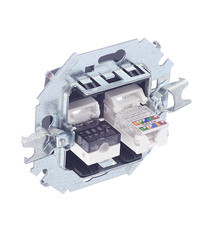 Розетка компьютерная/ телефонная Simon 15 встраиваемая графит RJ11/ RJ45 (1591590-038) - фото 5