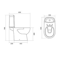 Унитаз-компакт Santek Остин с горизонтальным выпуском с сиденьем дюропласт микролифт белый (1.WH30.2.419) - фото 9