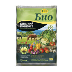 Изображение товара Удобрение органоминеральное сухое универсальное гранулированное Компост конский Фаско 2 кг