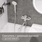 Смеситель для ванны Lavelly White Modern хром/белый однорычажный с длинным изливом с лейкой (623748)