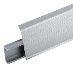 Плинтус ПВХ напольный Winart 72 мм меркурий 2200 мм Г-профиль со съемной панелью - фото 5