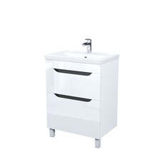 Комплект тумба с раковиной Iddis Ray 60 см напольная белая (RAY60WFi95K)