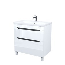 Комплект тумба с раковиной Iddis Ray 80 см напольная белая (RAY80WFi95K)