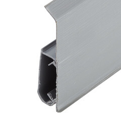 Плинтус ПВХ напольный Winart 72 мм меркурий 2200 мм Г-профиль со съемной панелью - фото 3