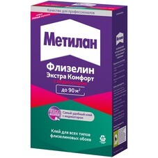 Клей для флизелиновых обоев Метилан Флизелин Экстра Комфорт с индикатором 90 кв.м 500 г